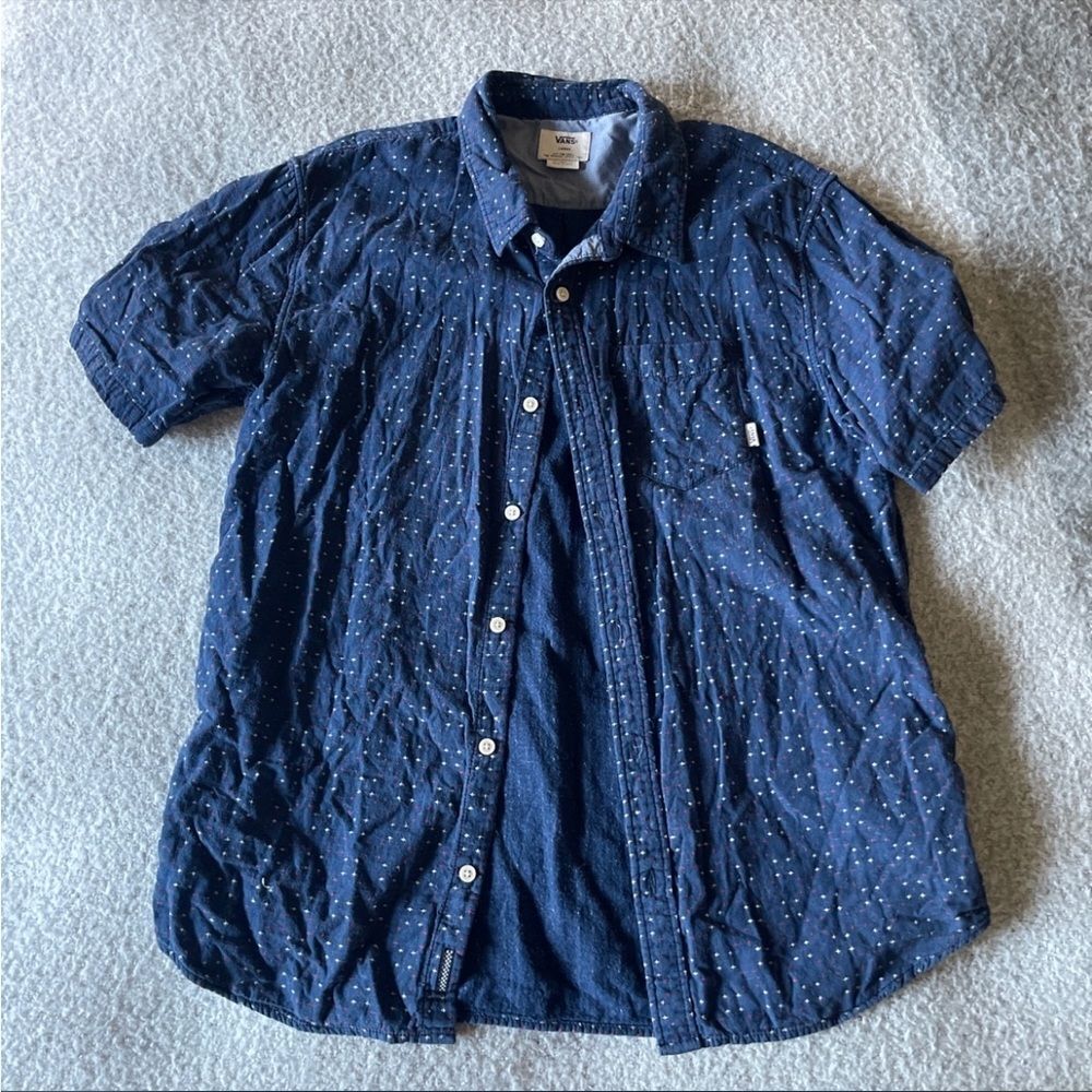 Vans large button down top